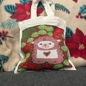 Cute Patchwork lamb Tote Bag: Original Artwork